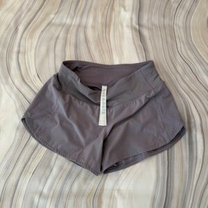 Lululemon Speed Up Short Long *4" Updated Fit Mid Rise Violet Verbena Size 4